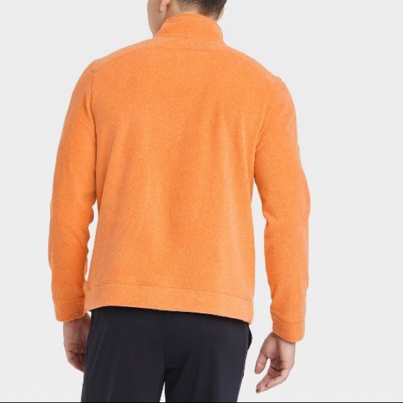 All in Motion™ Men's Microfleece Pullover Sweatshirt - Orange - Picture 2 of 4